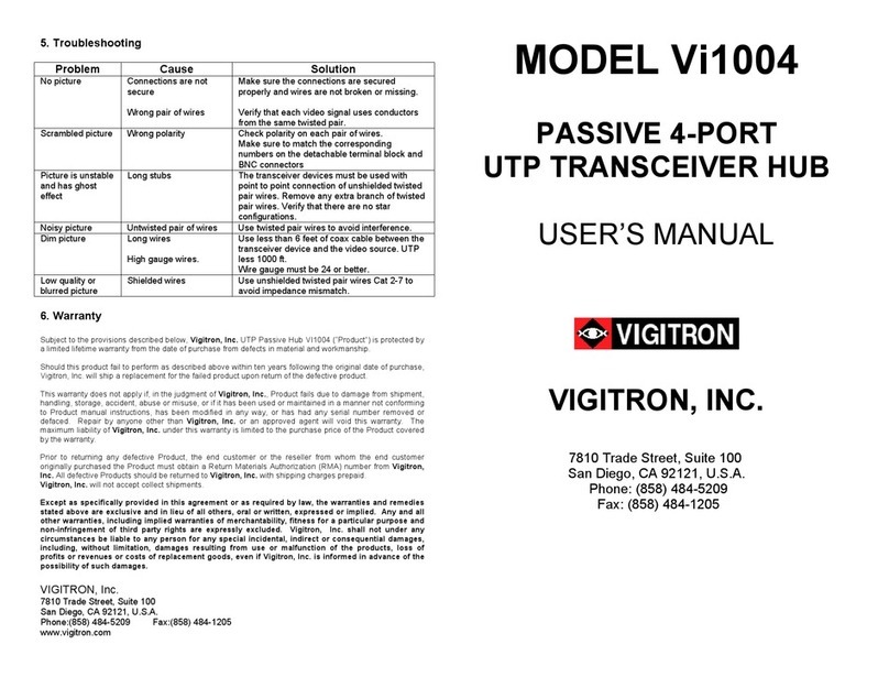 Vigitron Vi1004 User manual
