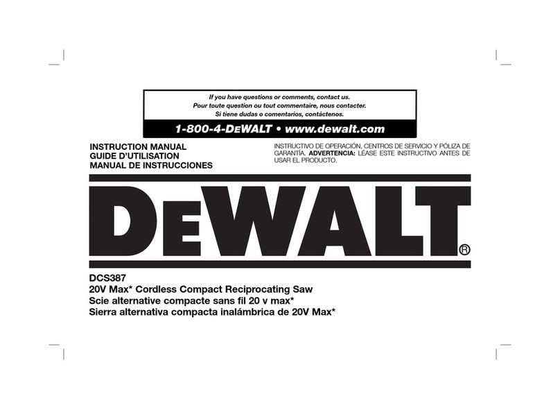 DeWalt DCS387 instruction manual