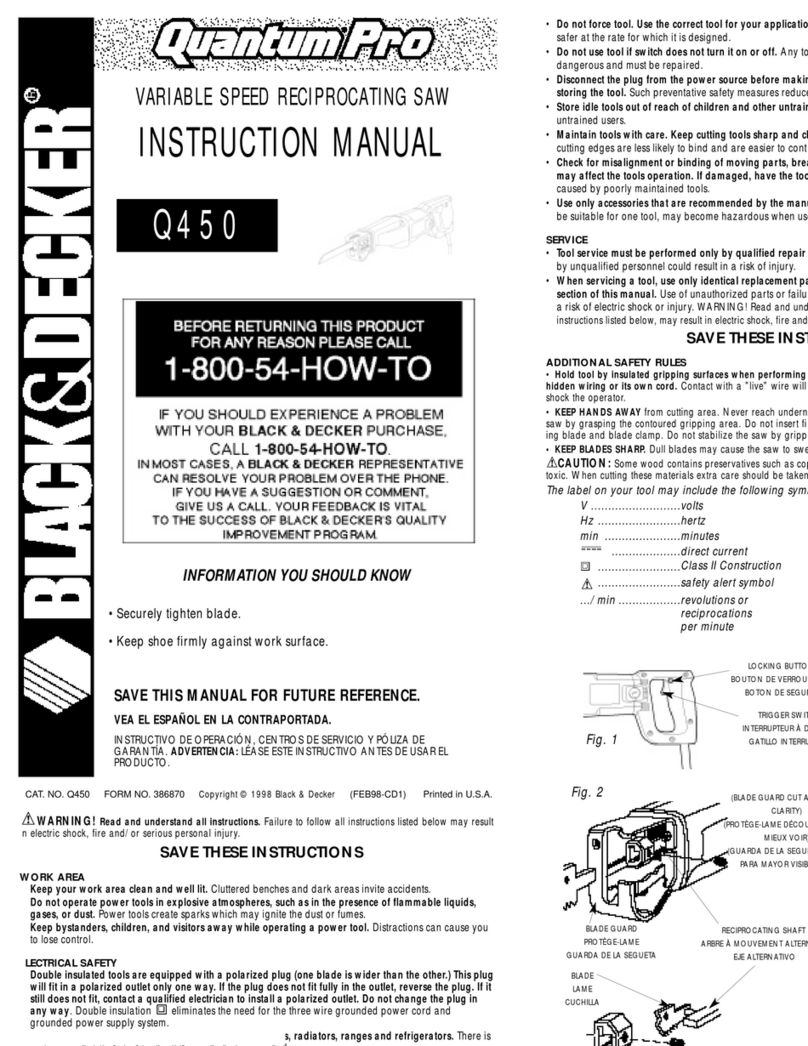 Black & Decker Q450 User manual