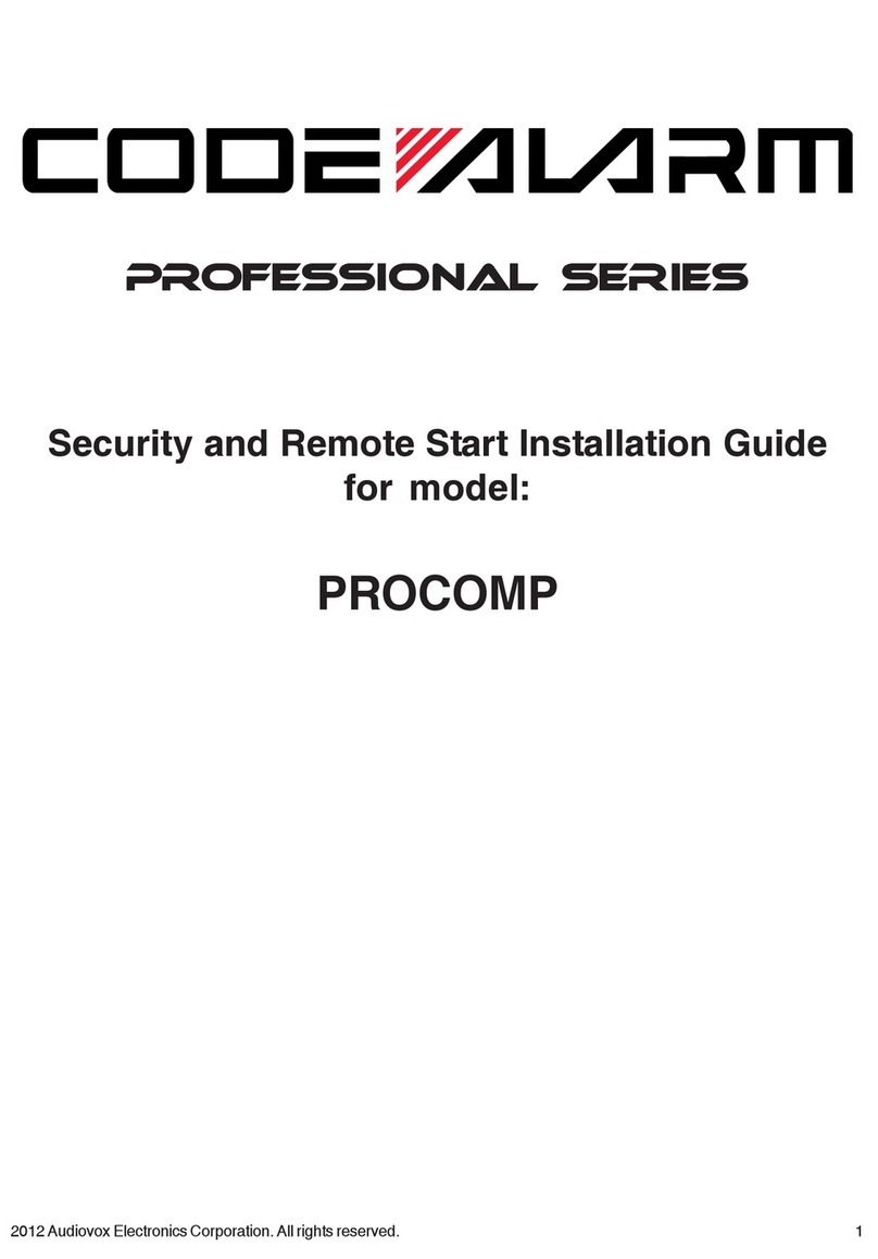 Code Alarm professional series PROCOMP installation guide