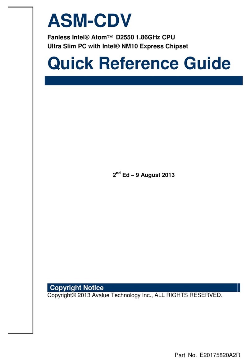 Avalue Technology ASM-CDV User manual Avalue Technology ASM-CDV User manual