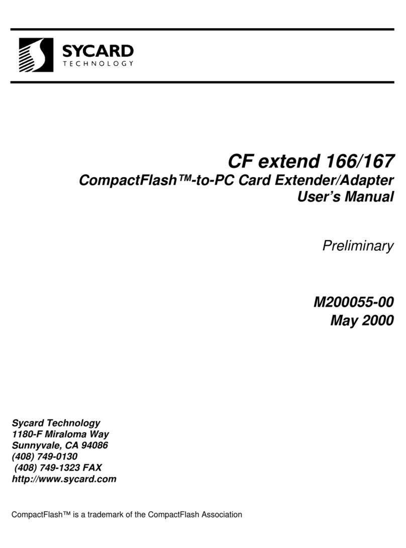Sycard Technology CF extend 166 user manual