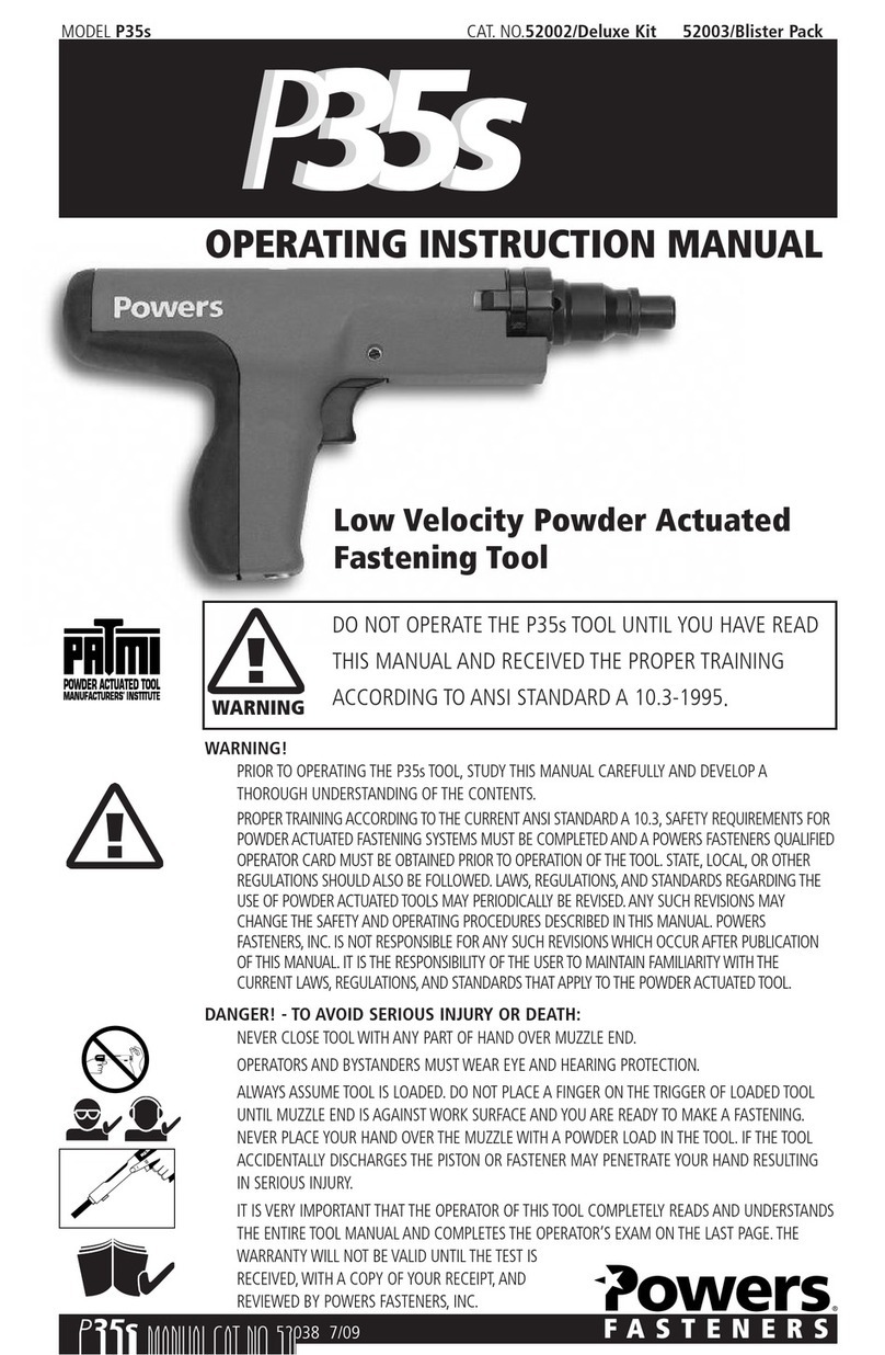 Powers Fasteners P35s Instruction Manual
