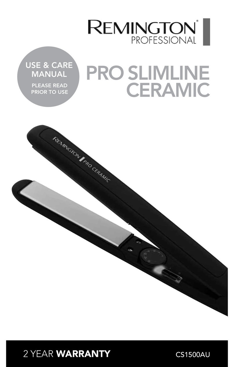 Remington CS1500AU Use & care manual