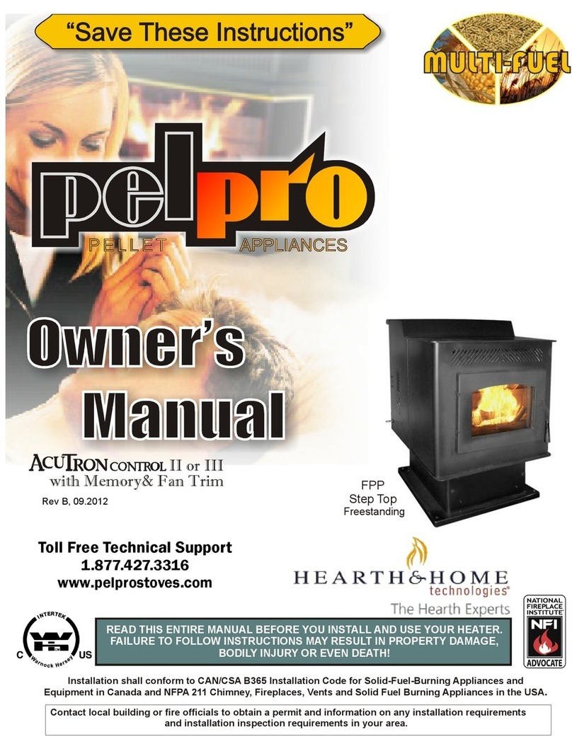Pelpro FPP Step Top Freestanding owner's manual Pelpro FPP Step Top Freestanding owner's manual