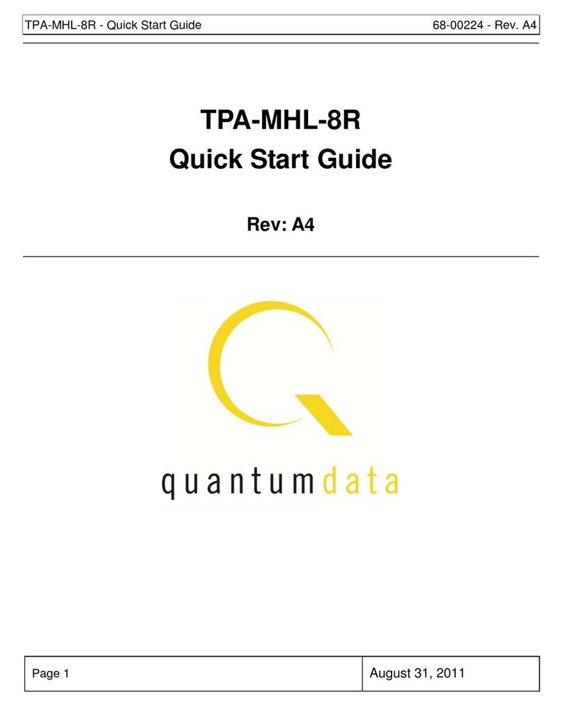Quantum Data TPA-MHL-8R quick start guide
