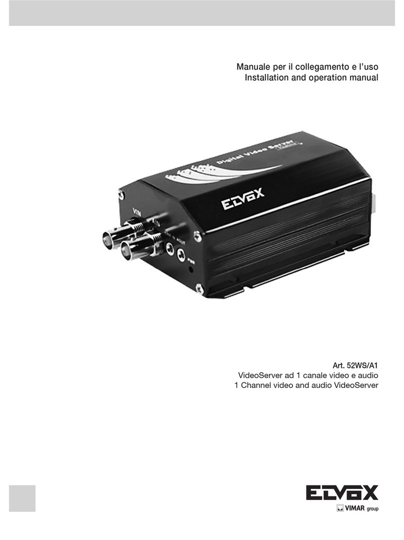 Elvox 52WS/A1 Installation and operation manual