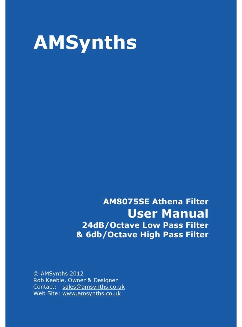 AMSynths AM8075SE Athena User manual