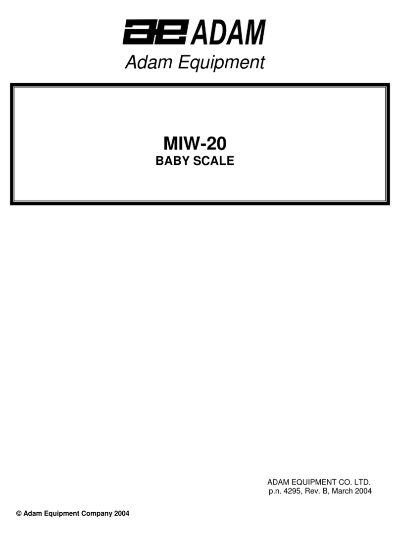 Adam Equipment MIW-20 User manual Adam Equipment MIW-20 User manual
