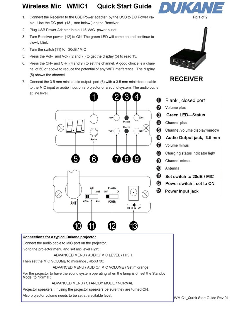 Dukane WMIC1 quick start guide