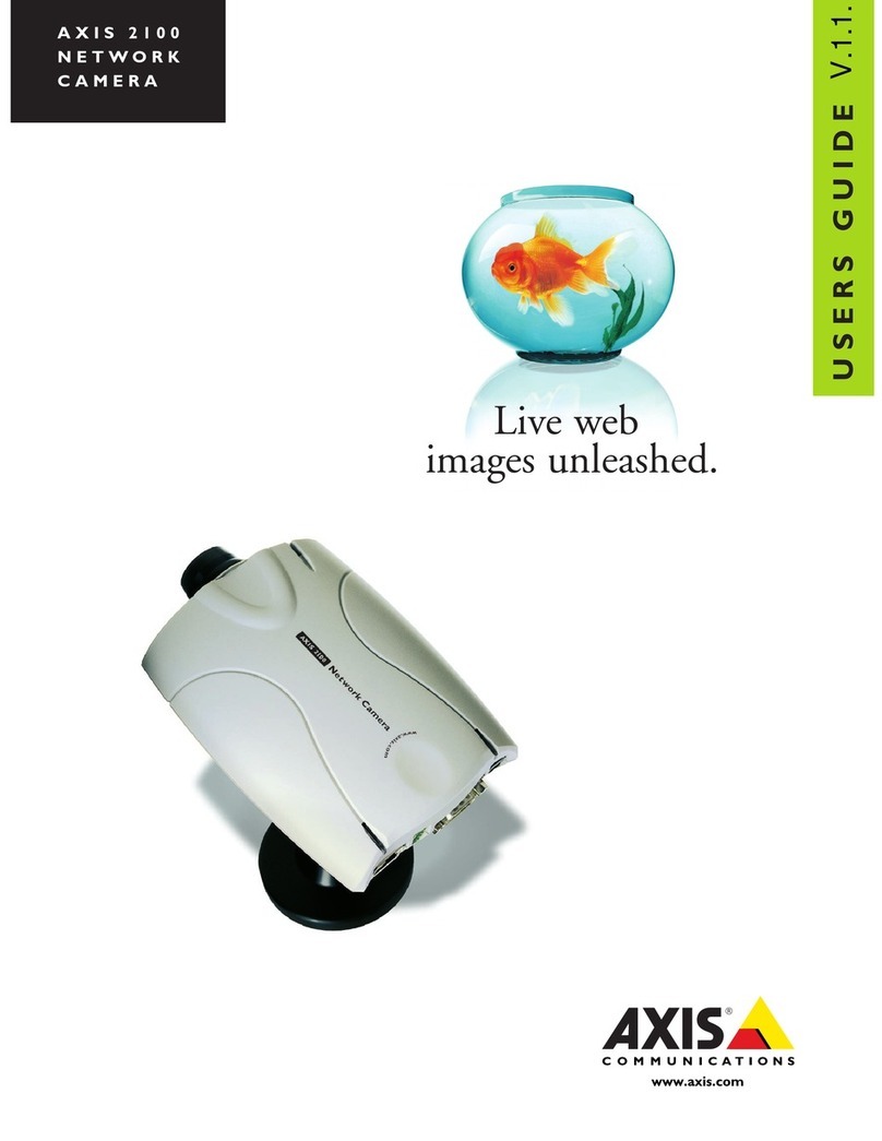 Axis NETWORK CAMERA 2100 User manual Axis NETWORK CAMERA 2100 User manual