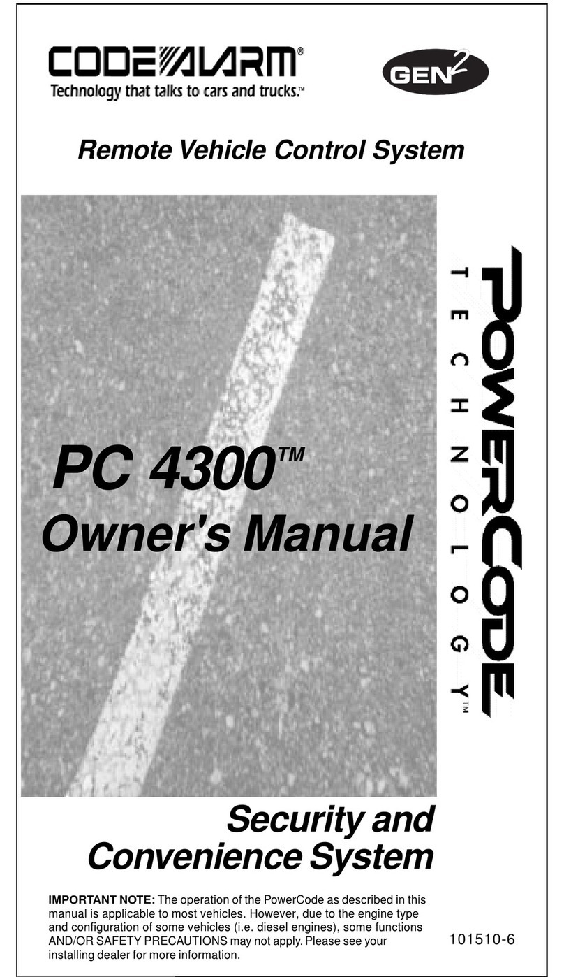Code Alarm PC 4300 User manual