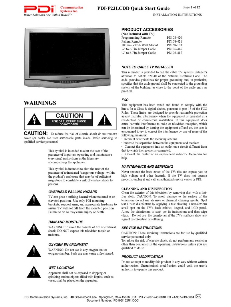 PDi PDI-P23LCDD User manual