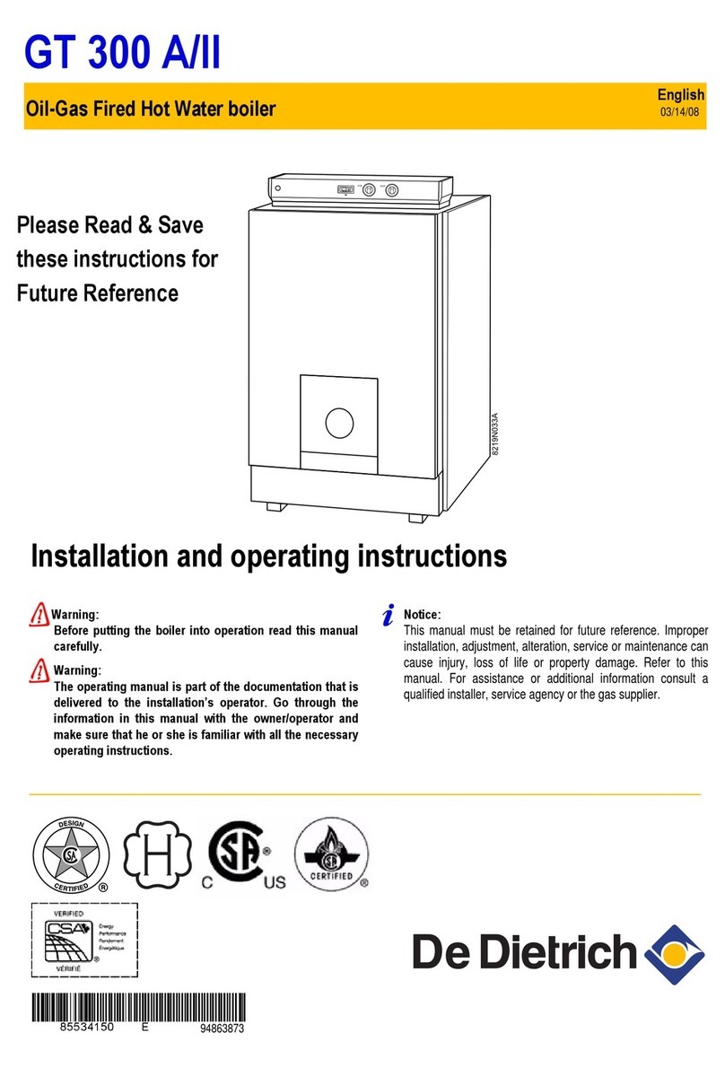 DeDietrich GT 300 A User manual DeDietrich GT 300 A User manual