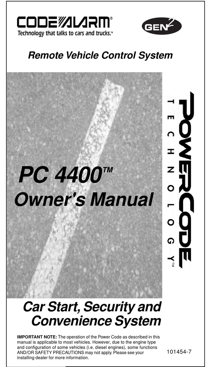 Code Alarm PC 4400 owner's manual