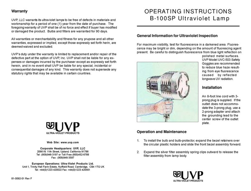 UVP B-100SP operating instructions
