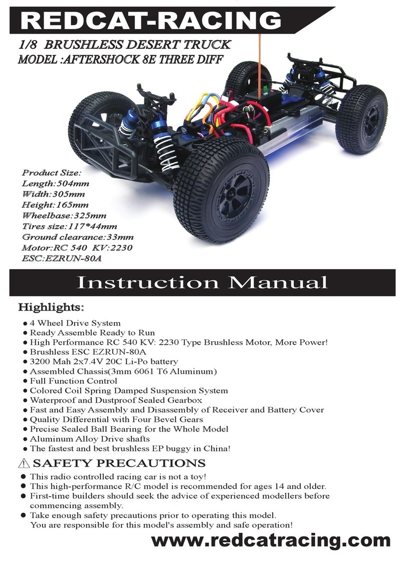 Redcat Racing AFTERSHOCK 8E THREE DIFF instruction manual Redcat Racing AFTERSHOCK 8E THREE DIFF instruction manual
