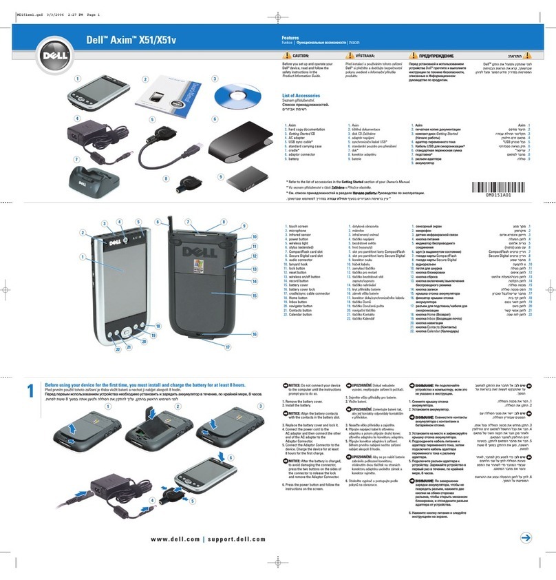 Dell X51 - Axim x51 520MHz 64MB WiFi Windows PDA Features