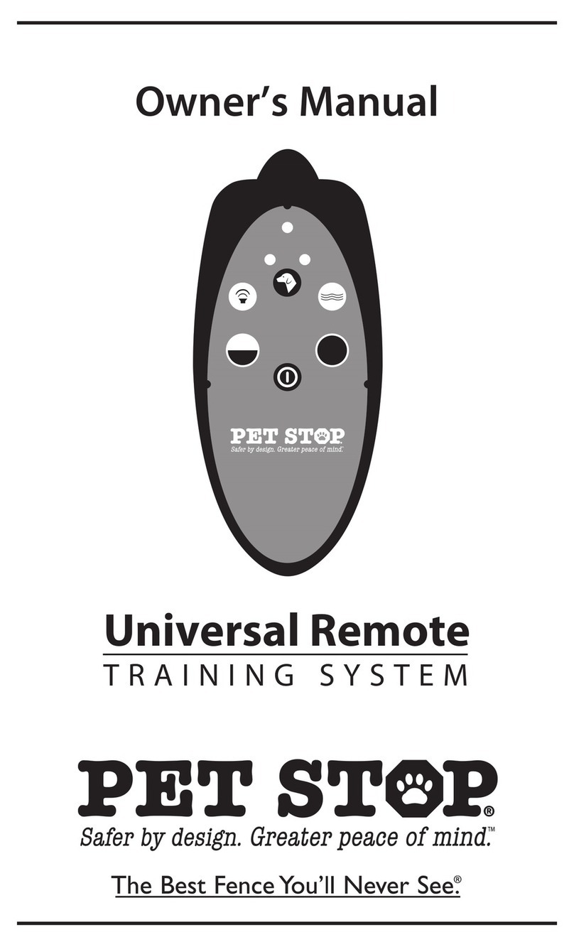 Pet Stop Universal Remote TRAINING SYSTEM owner's manual