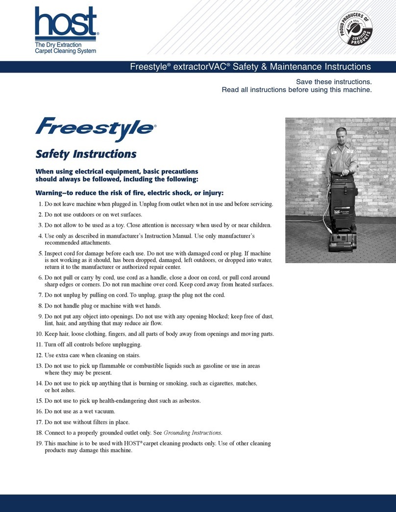 Host Freestyle extractorVAC Safety & maintenance instructions