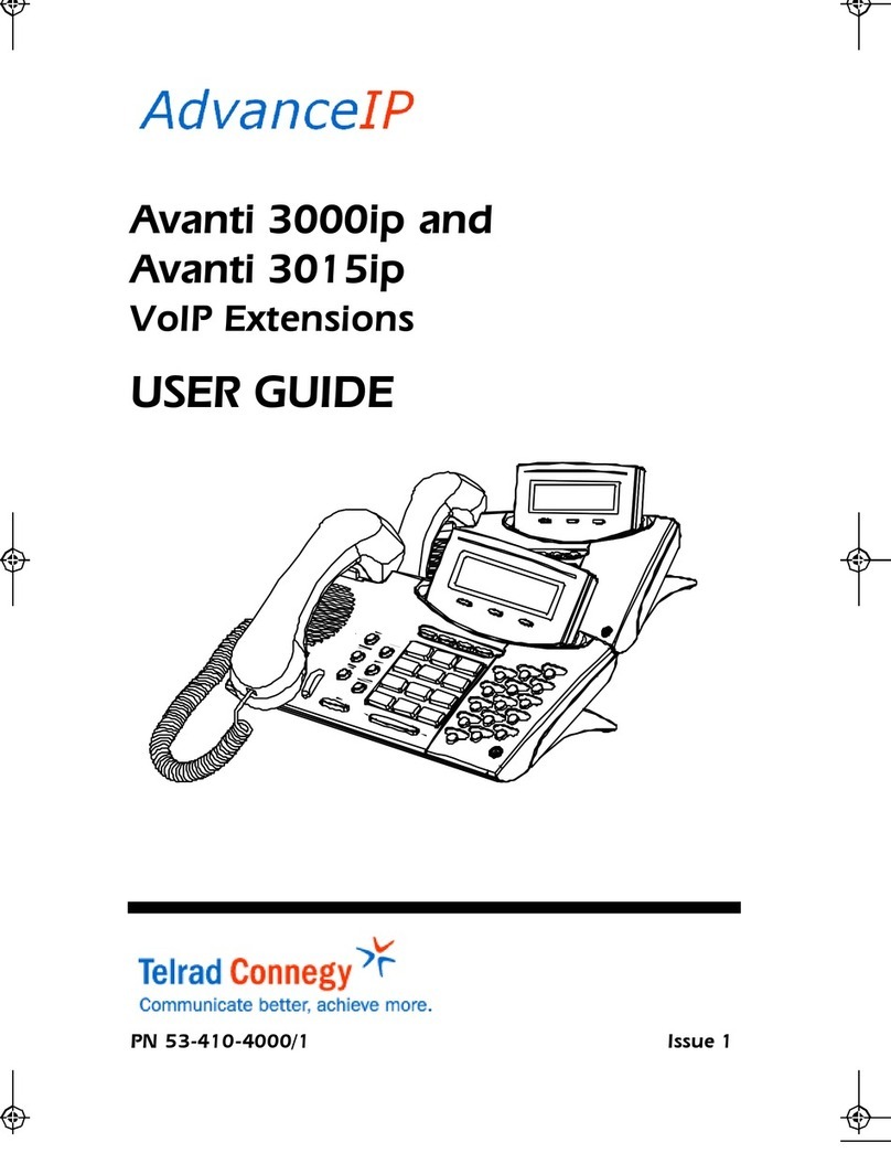 Telrad Connegy AdvanceIP Avanti 3000ip user guide