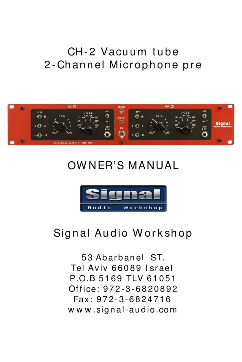 Signal Audio Workshop CH-2 owner's manual