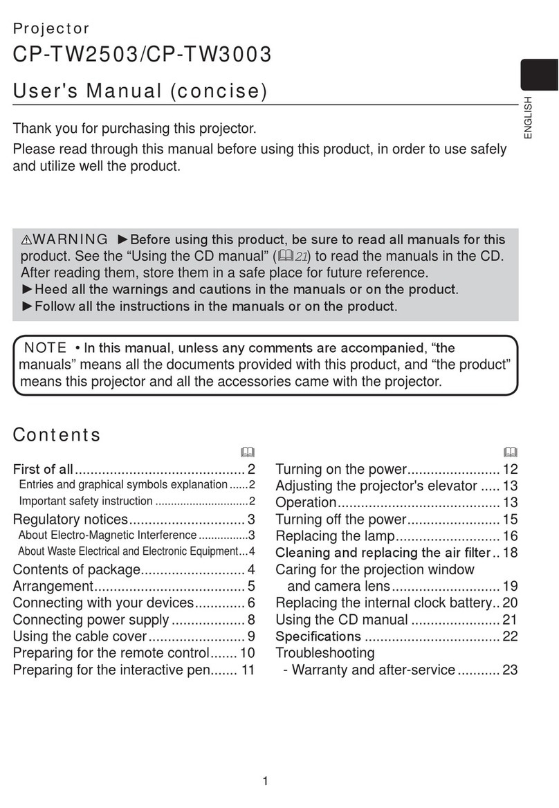 Hitachi CP-TW3003 user manual