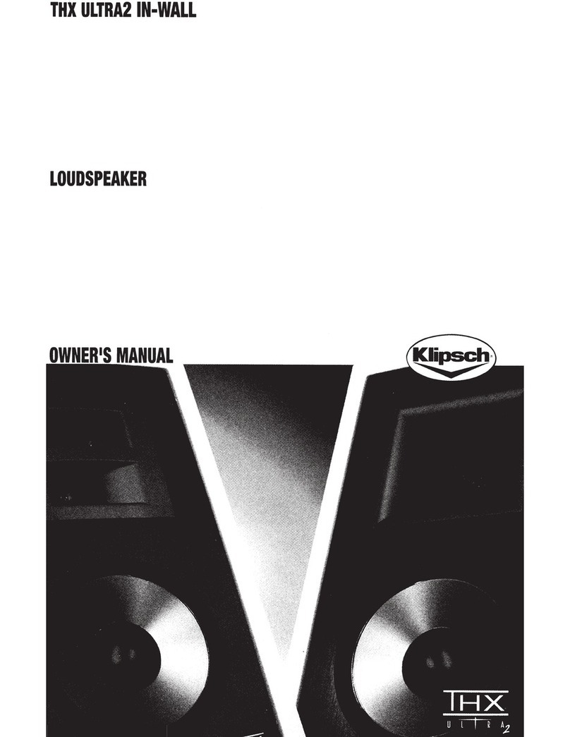 Klipsch THX ULTRA2 owner's manual