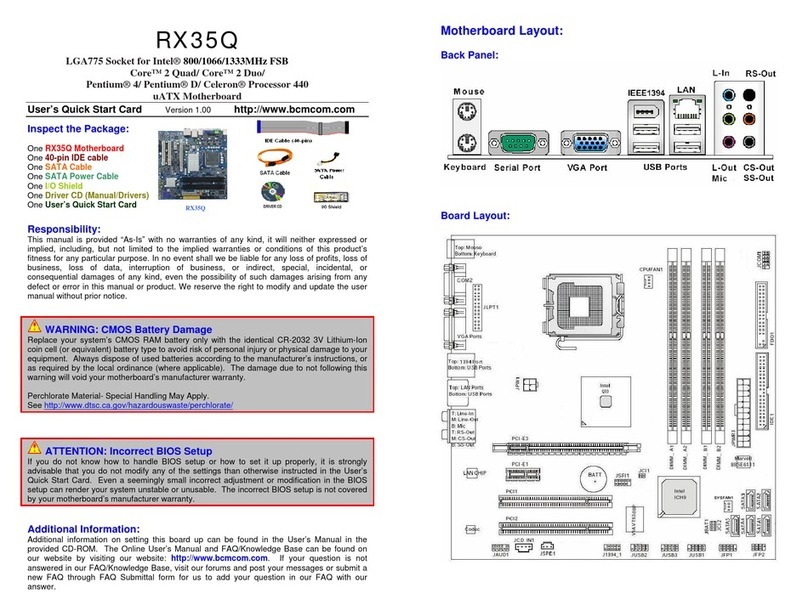 BCM RX35Q User's quick start