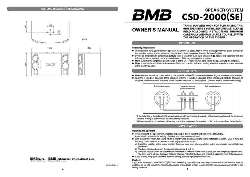 BMB CSD-2000(SE) owner's manual