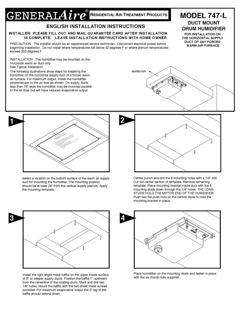 GeneralAire 747-L User manual