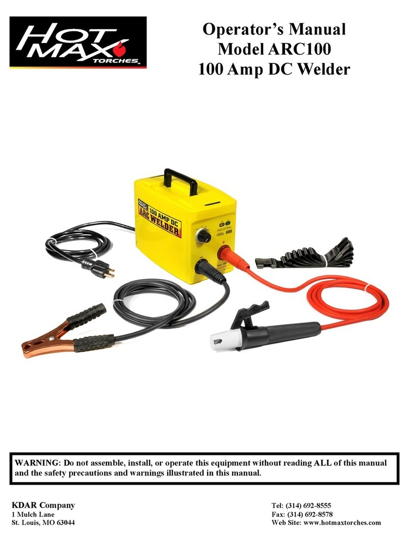 Hot Max ARC100 Operator's manual