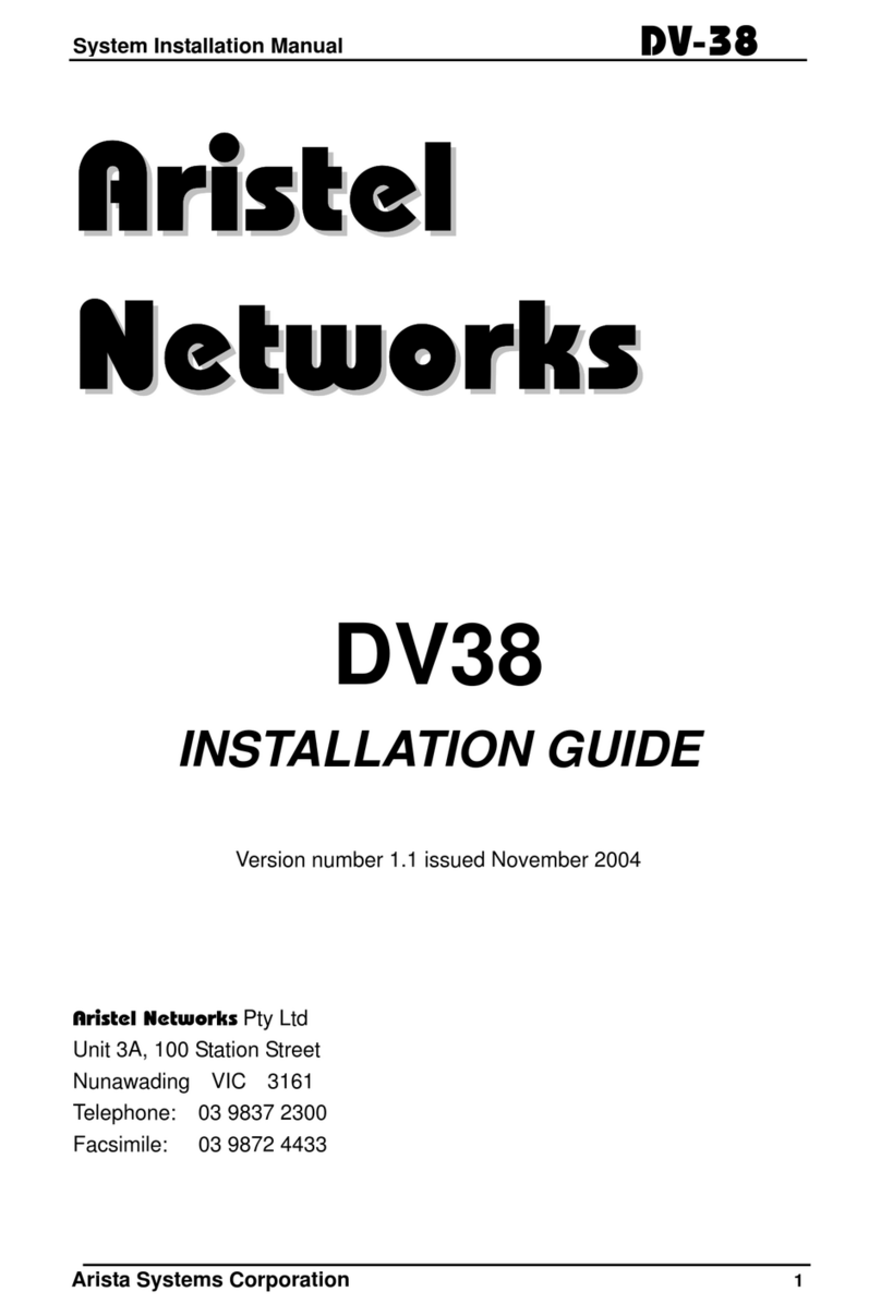 Aristel DV-38 User manual