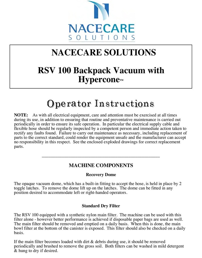 Nacecare RSV 100 Specifications