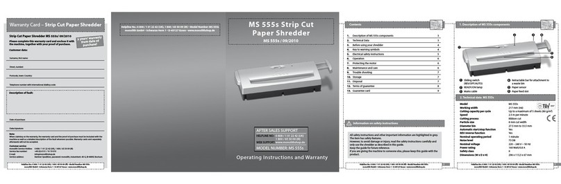 monolith MS 555s operating instructions