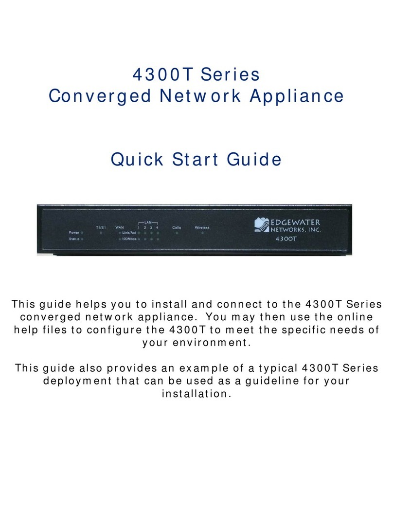 Edgewater Networks 4300T User manual