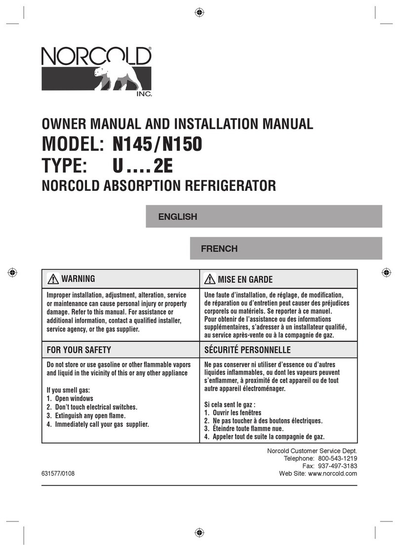 Norcold N145 Safety guide