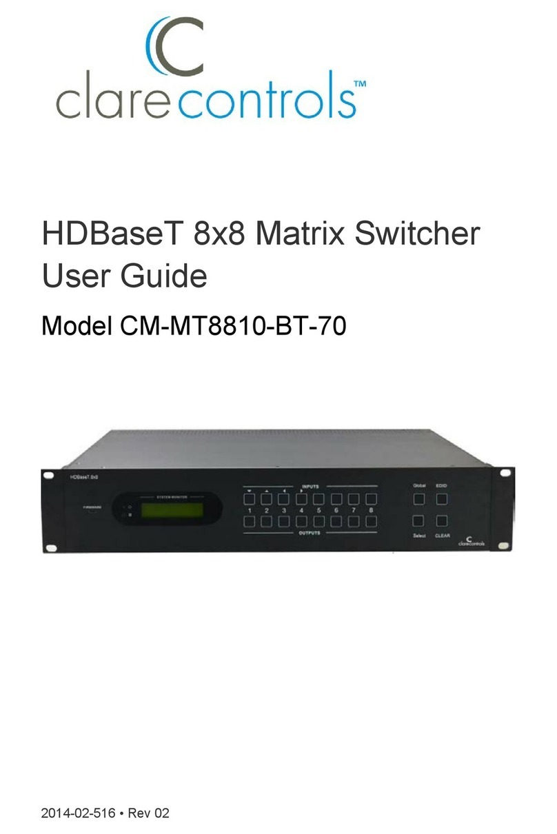Clare Controls CM-MT8810-BT-70 user guide