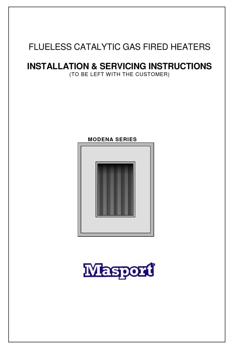 Masport MODENA SERIES Installation & servicing instructions