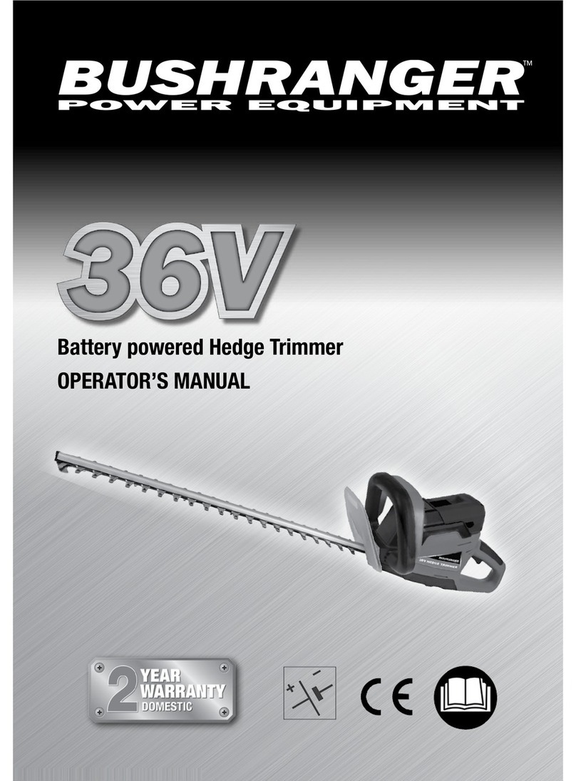 Bushranger 36V Battery powered Hedge Trimmer Operator's manual