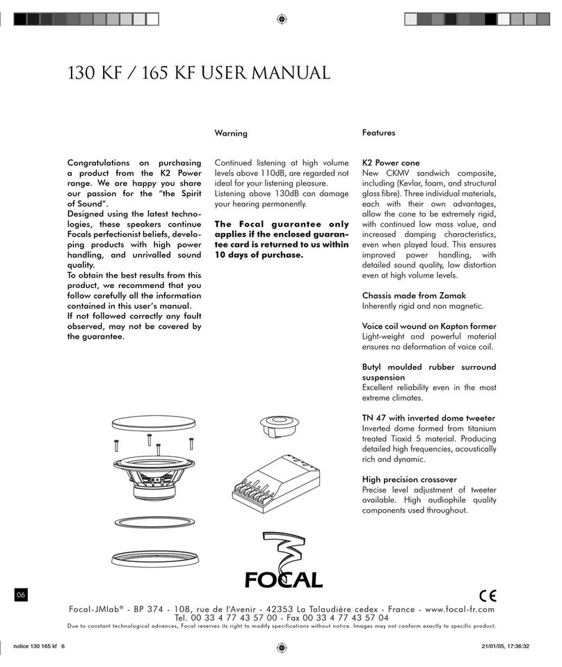 Focal K2 POWER 130 KF User manual