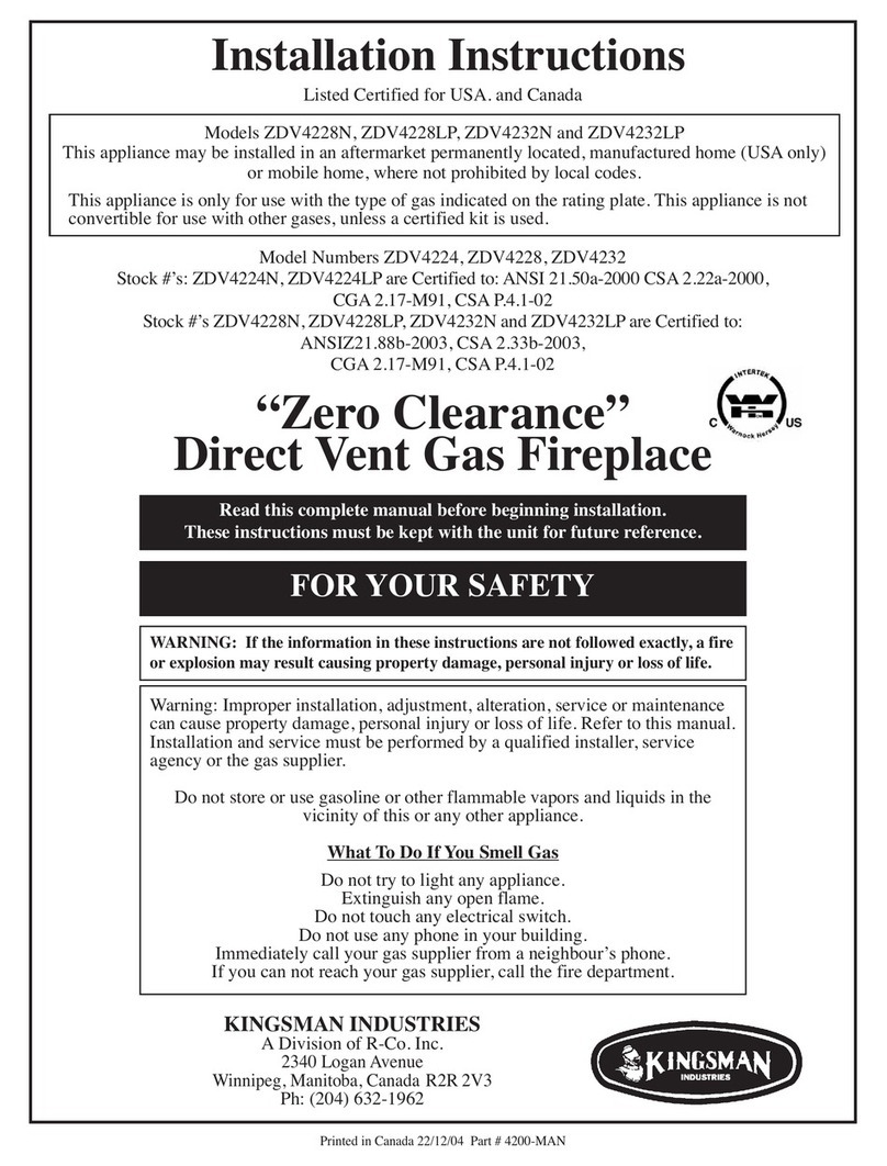 Kingsman Zero Clearance ZDV4228N User manual