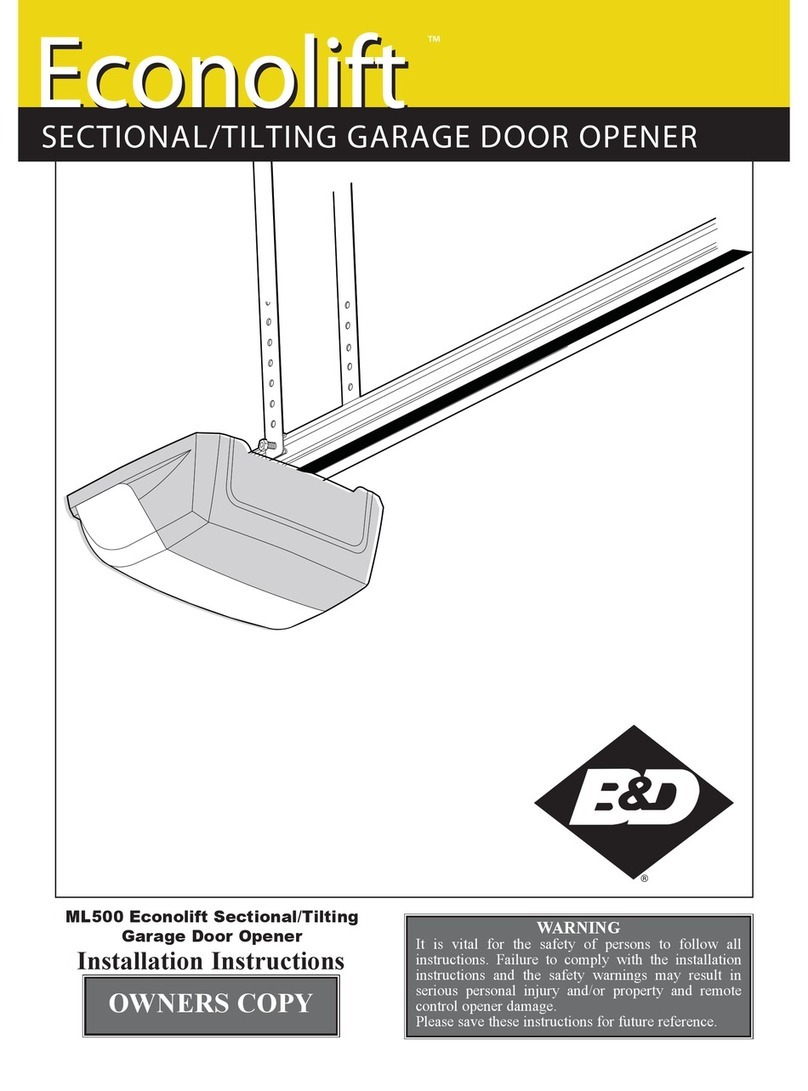B&D Econolift ML500 installation instructions