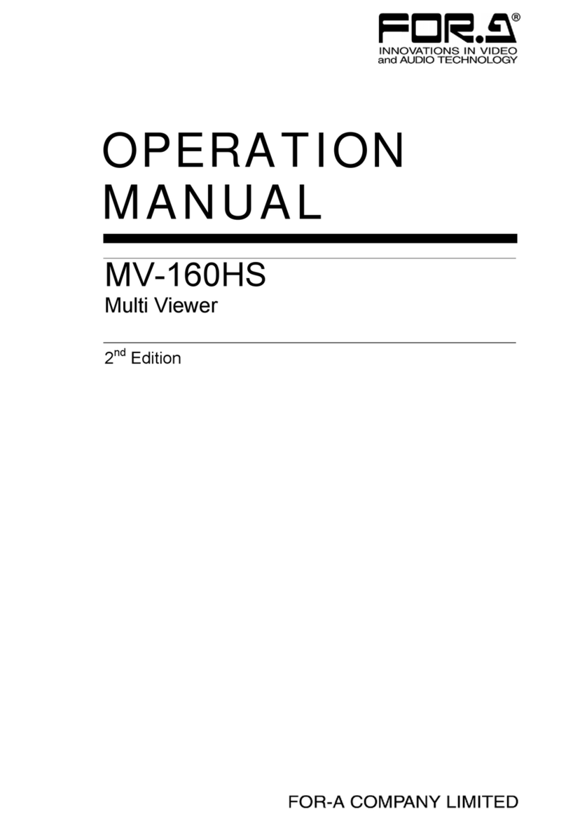FOR-A MV-160HS Multi Viewer Operation manual