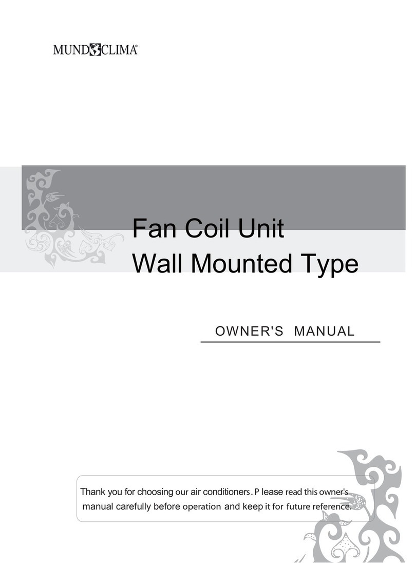 MUND CLIMA MUP-09-WF User manual