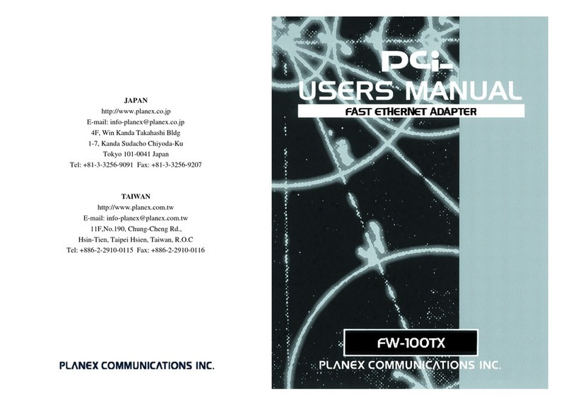 Planex FW-100TX User manual Planex FW-100TX User manual