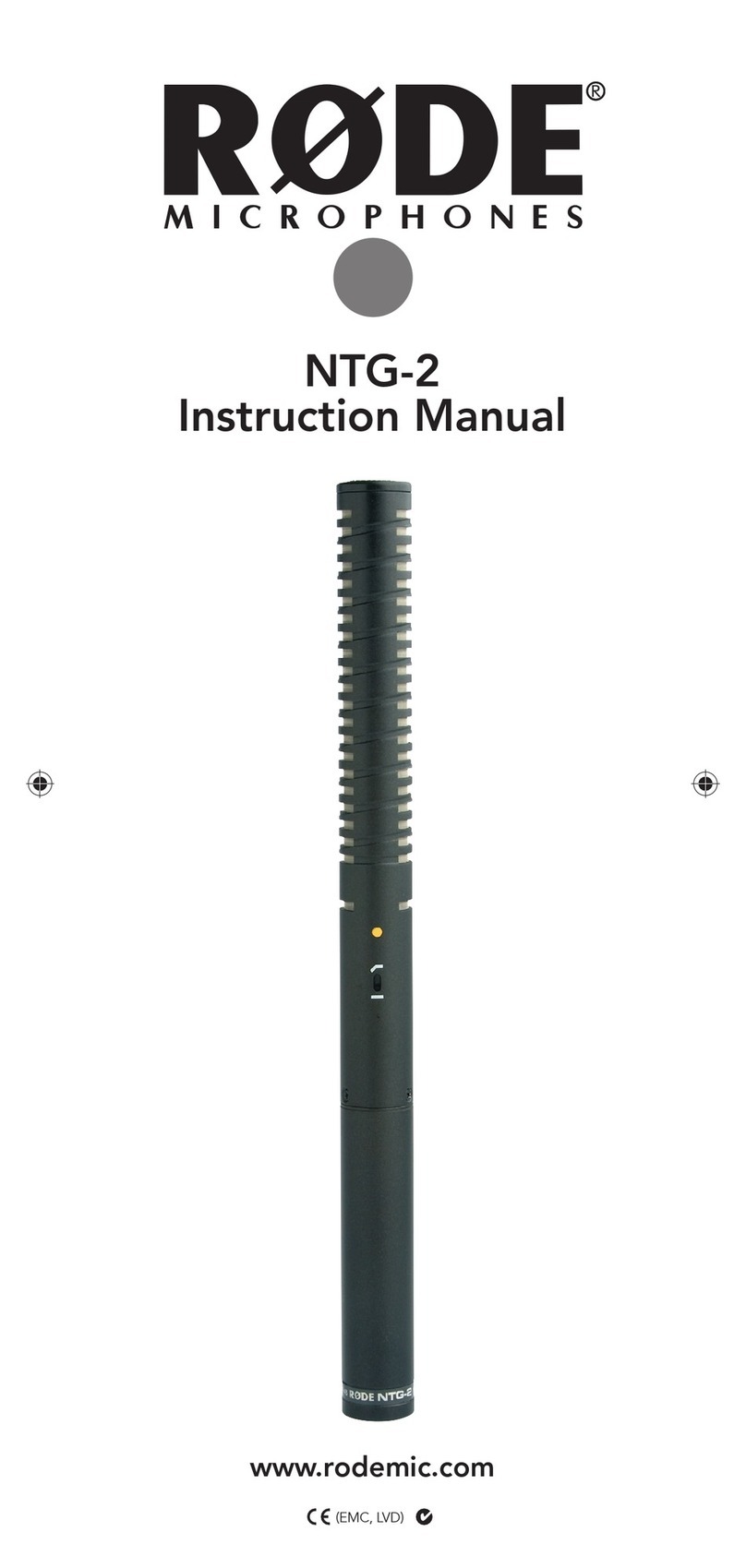 RODE Microphones NTG-2 User manual RODE Microphones NTG-2 User manual