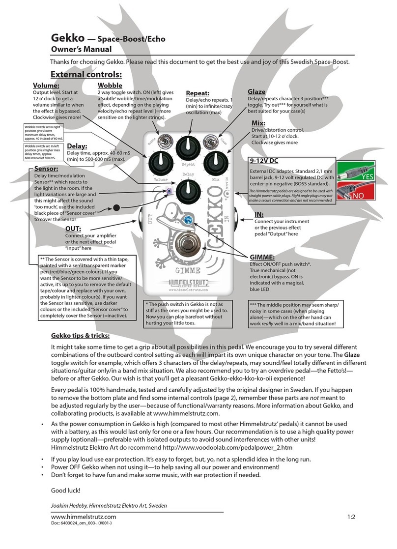 Himmelstrutz Gekko owner's manual