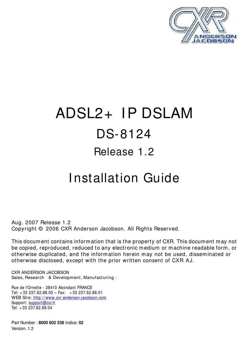 CXR DS-8124 User manual