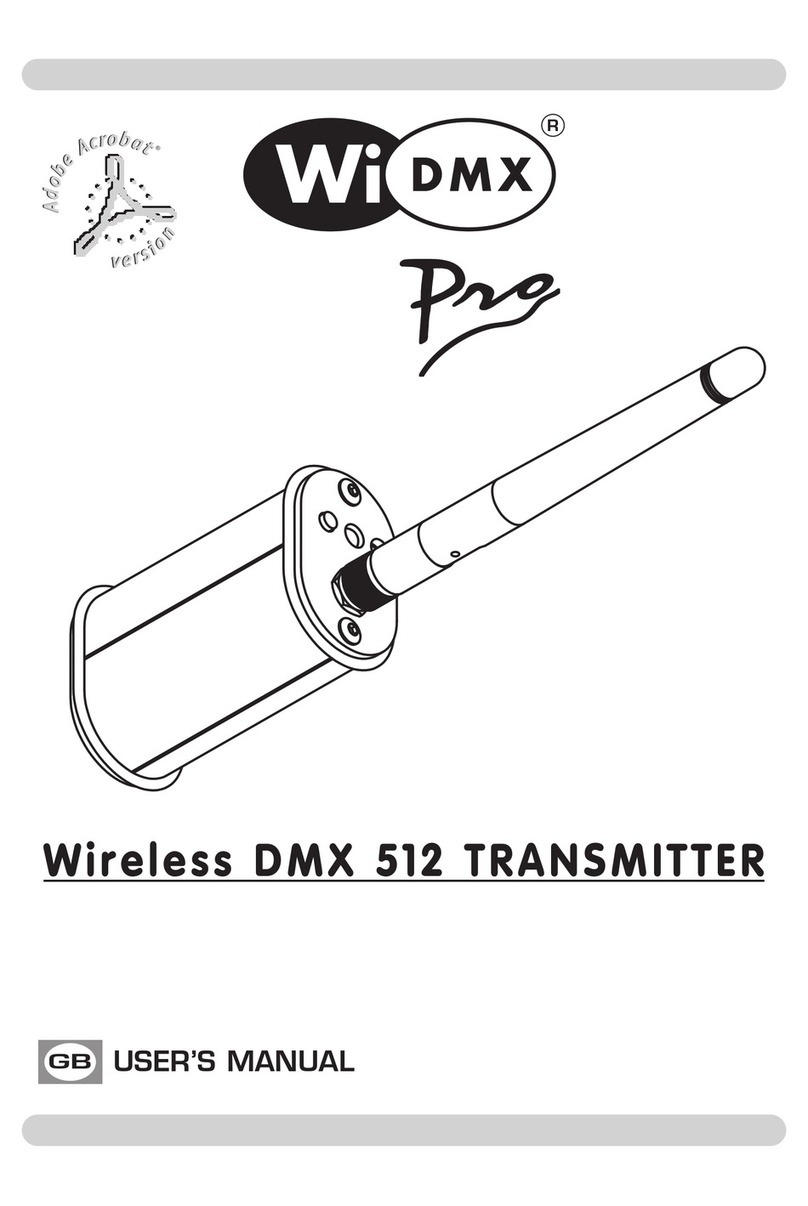WiDMX Wireless DMX 512 user manual WiDMX Wireless DMX 512 user manual